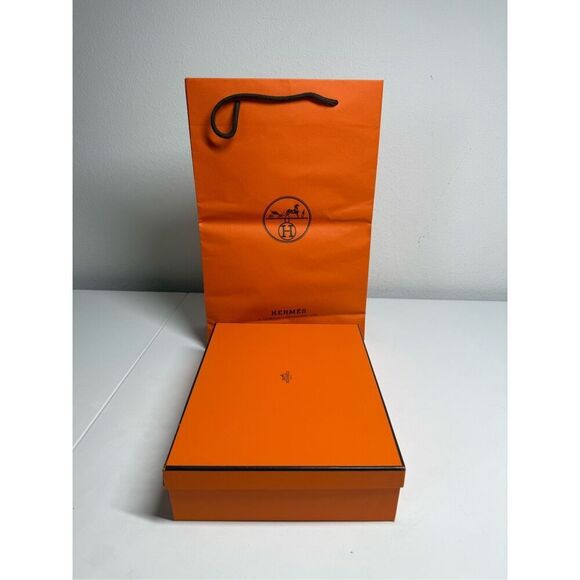 NEW HERMES ORAN SHEARLING WOOL ORANGE SANDALS WOMENS 41,5 EU/ 11 US See Notes - Picture 16 of 16